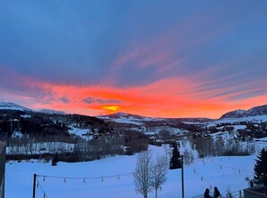 The magic of a Mountain Village snowy sunset..