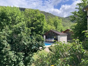 View of pool from house.