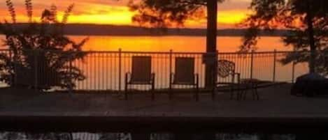 Sunset from private pool deck.