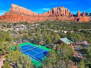 Newly Refinished Tennis Court overlooking Red Rocks