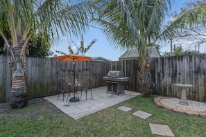 Backyard, Grill & seating area.