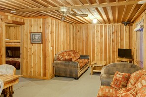 Living Area | Full Futon | Flat-Screen TV