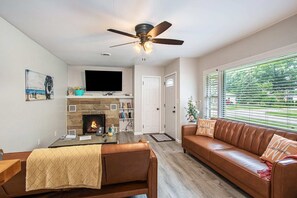 Living room with two convertable couches for extra sleeping space