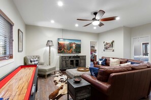 Lower Level Family Room with Shuffleboard Table