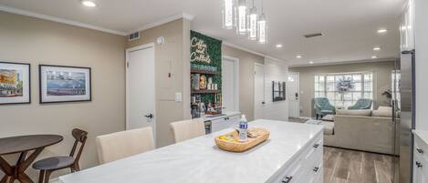 Kitchen Island with bar stools