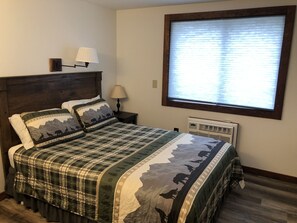 Queen size bed. 