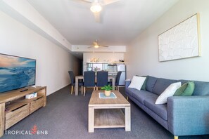 Open plan living with Smart TV