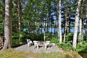 Firepit area is just a few steps down the path don't forget the mashmellows!