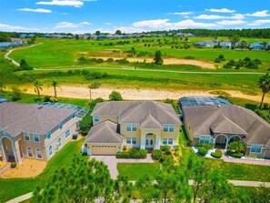 Secluded golf course views to the rear of the property