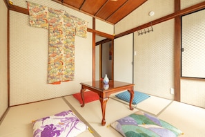 A warm and inviting traditional Japanese space—ideal for a tea break or quiet reading time