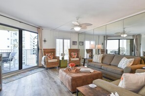 Inlet Reef Club 216 - Living Area and Private Balcony