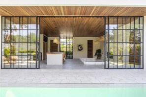 Large window doors in the living room