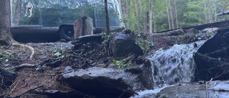 Sits right on a vivacious Creek