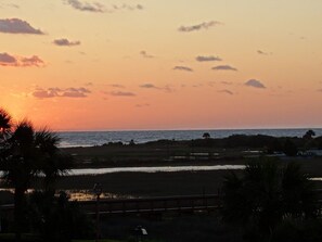 sunset from the balcony