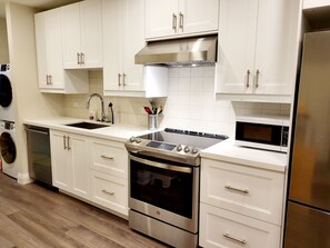 Well-appointed kitchen with plenty of storage.
