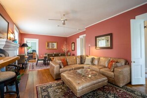 Living/Dining Room with small office area beyond