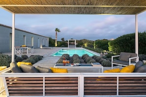 Autumn, Balcony / Terrace / Patio, Building Exterior, Garden, Outdoor, Pool, Spring, Summer
