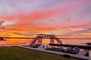 Sunset's are the best on Harmony Beach Resort's famous marina bridge on Lake Kabetogama in Voyageur's National Park