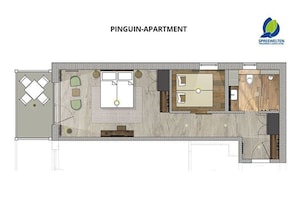 Grundriss - Pinguin-Apartment