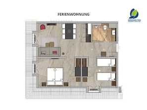 Grundriss - Ferienwohnung im Gutshaus
