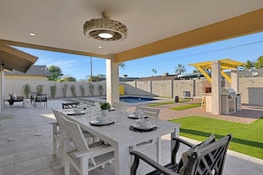Outdoor dining area