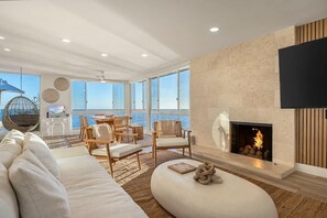 Where firelight and ocean views meet.