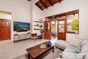 The living space is welcoming and comfortable.