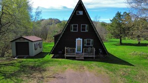 Front view of our A-frame