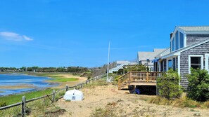 Comfortable beach house perched atop the dune on Wellfleet Harbor