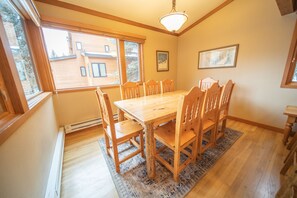 Dining area with seating for 8