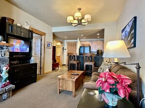 Side view of living room