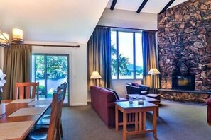 Lake views from dining/living room