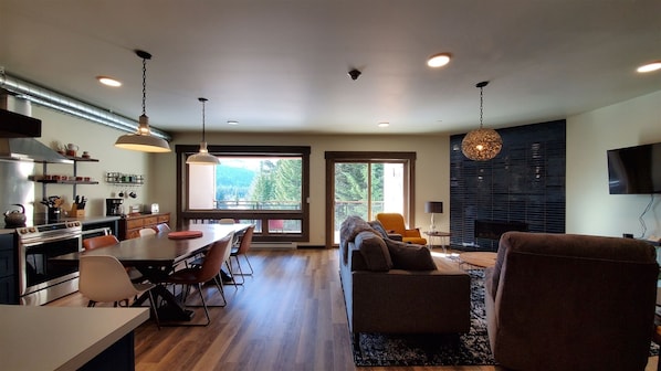 Living Space and Kitchen from Hall