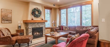Living Room, Couch, Chair, Gas Fireplace, Flat Screen TV