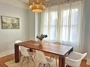 Dining Room with Walnut Table