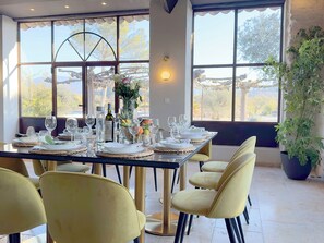 The dining table