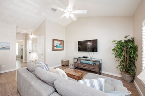 Bright and airy living space with natural light