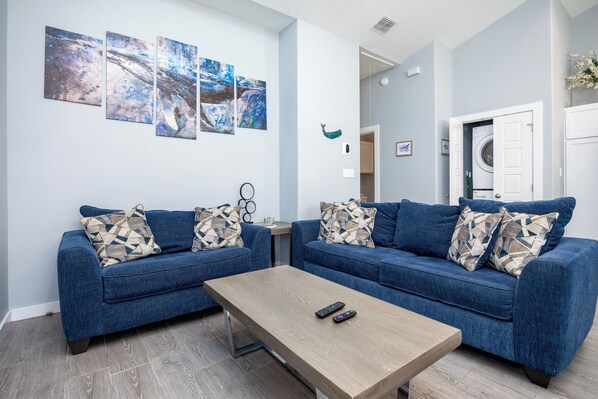 Beautiful living area with comfortable seating for the entire family
