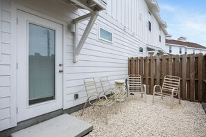 Back patio with seating