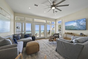 Living room area with Ocean View