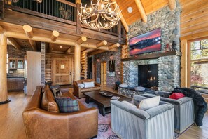 Stylish Custom Stone Fireplace