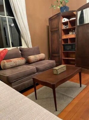 Living Room/ Loveseat and Armoire-Kitchenette
