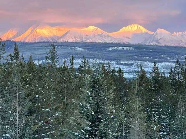 Alpine Glow views over Glacier national Park from one of the 3 decks