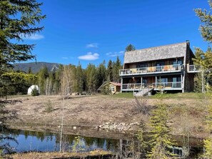 Cabin with Whitefish Range and Observatory in the distance