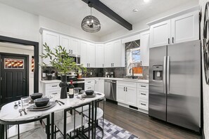 Full-equipped Kitchen with Stainless Steel Appliances