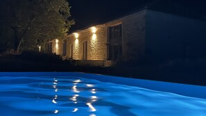 heated outdoor swimming pool