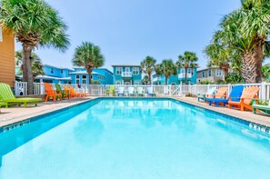 There are two community pools--one just a few steps from the house.