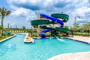 You will have free access to the water park, with  two water slides, lazy river, splash zone, and much more!