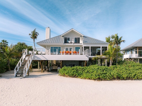 Back of house - view from the private beach.  