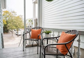 Plenty of room to relax on the private porch with additional seating for two!